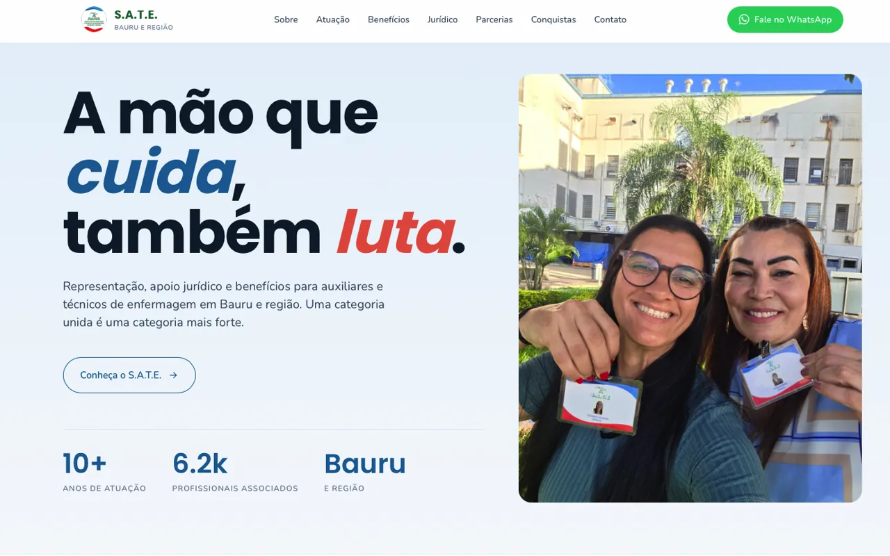 Site do Sindicato S.A.T.E. · Bauru e região